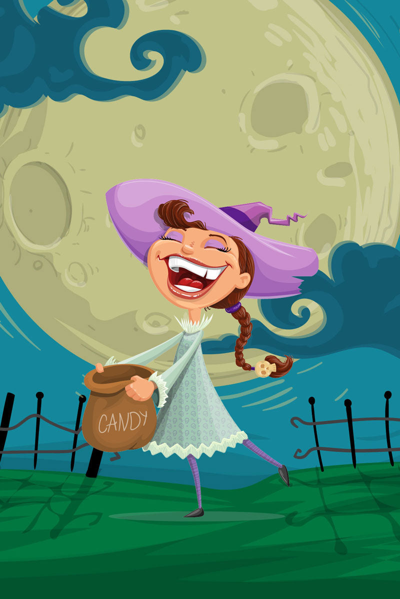 Witch with candy