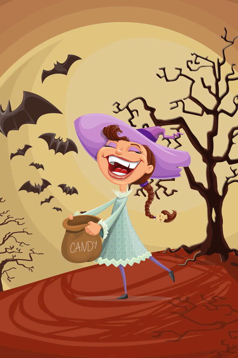 Witch with candy